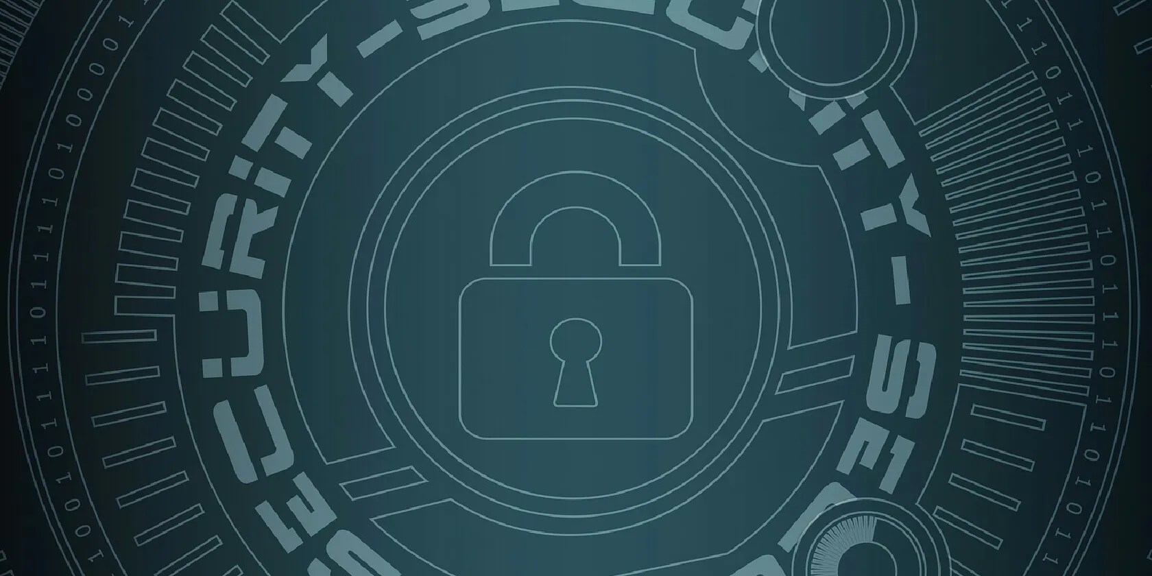 security sign with a lock