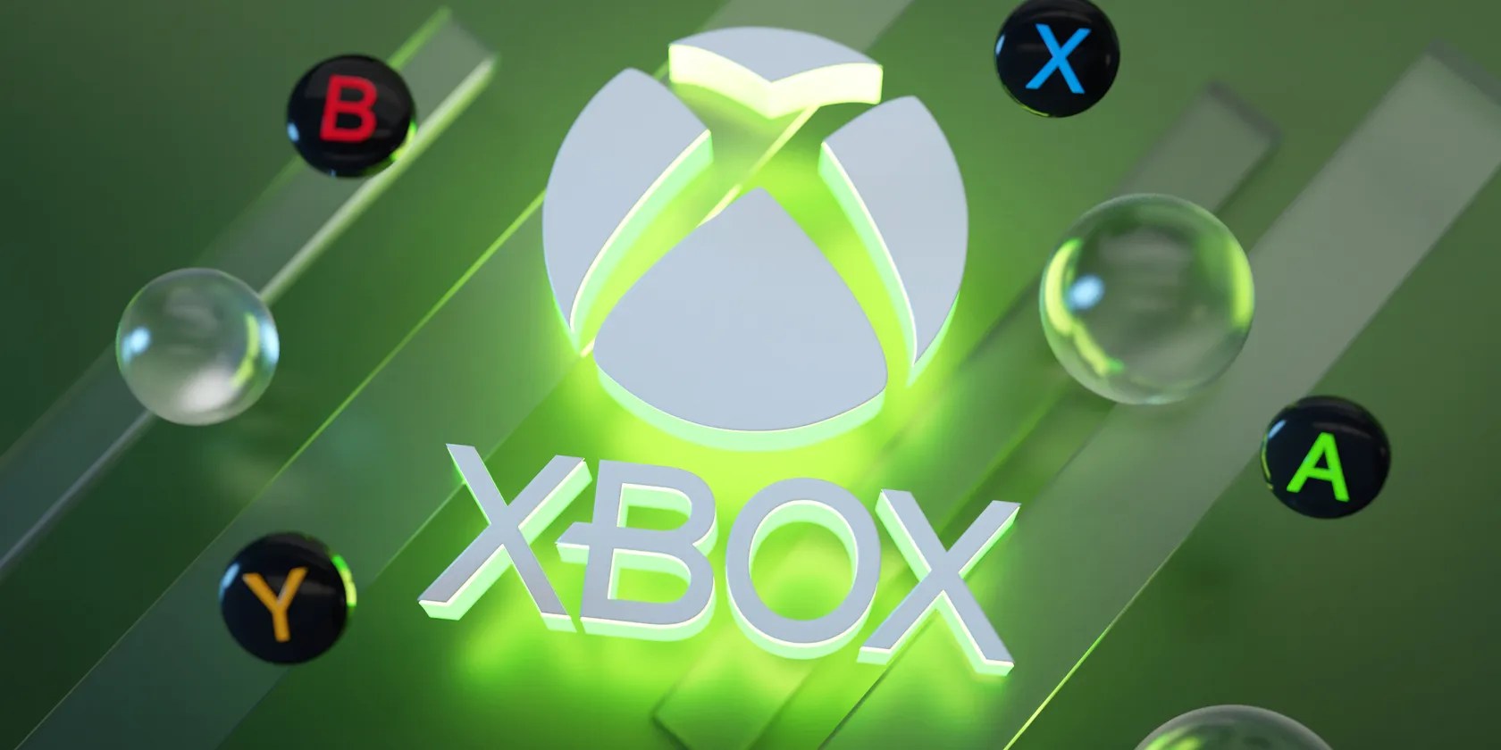 xbox logo with controller buttons