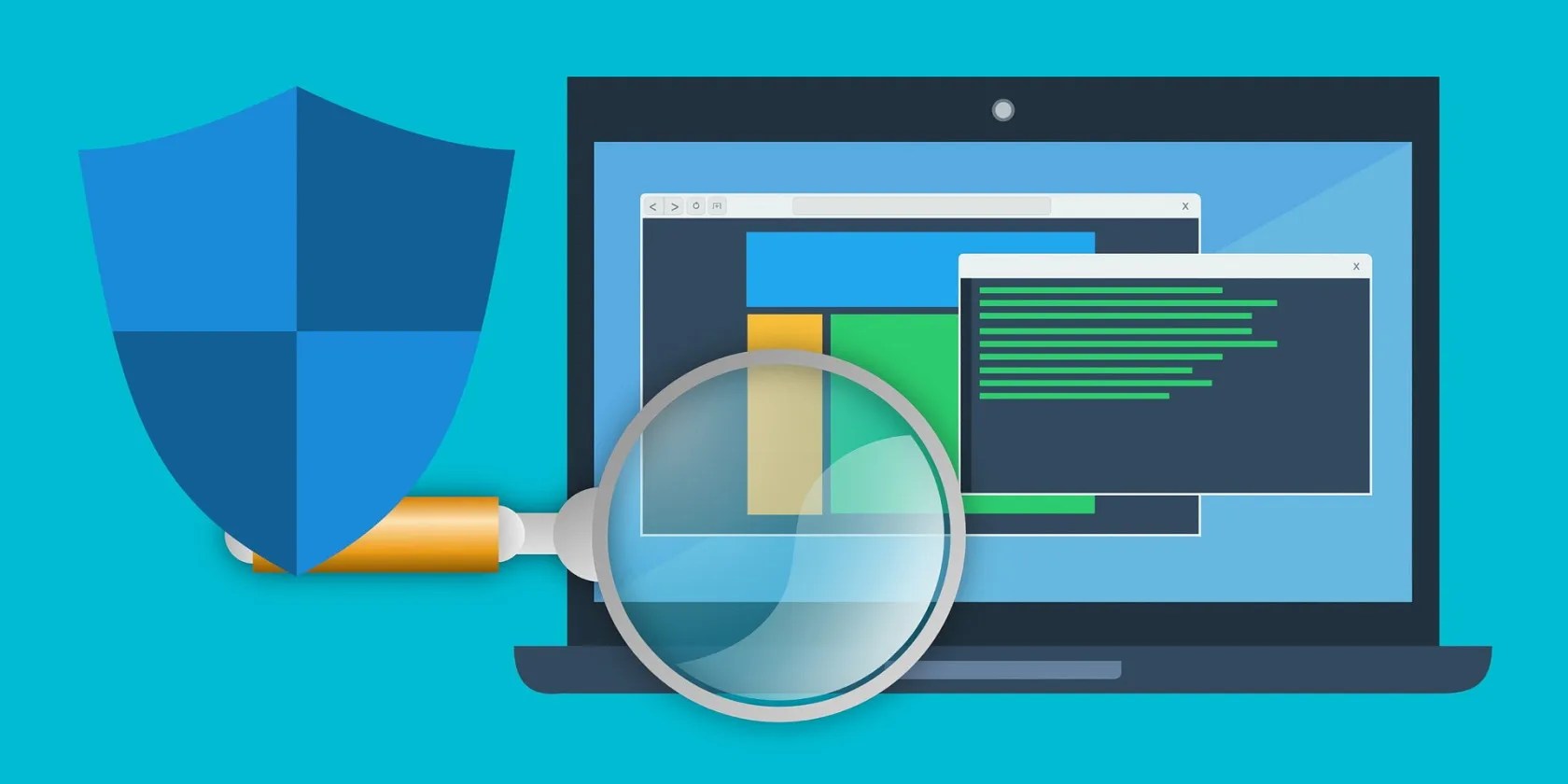 Antivirus software program illustration