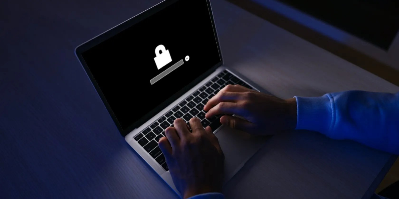 Password entry field on MacBook