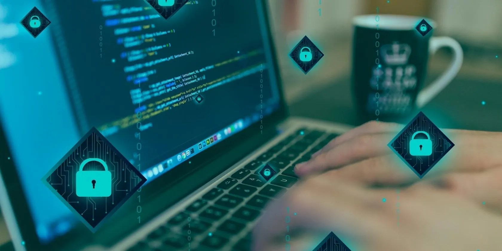 locked programming laptop screen