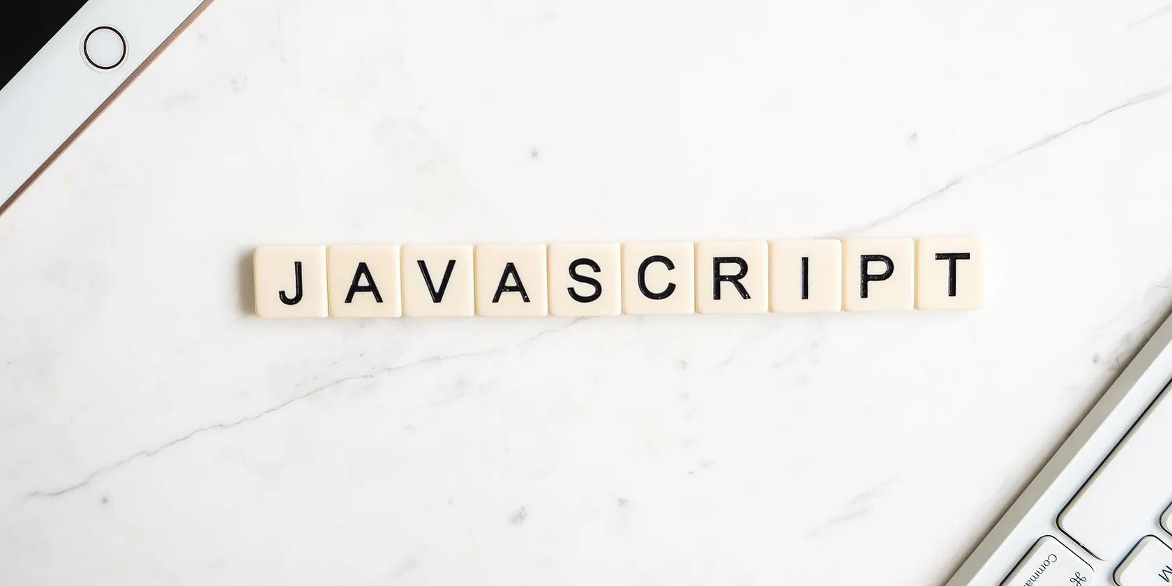 Letter blocks spelling out the word “JAVASCRIPT”