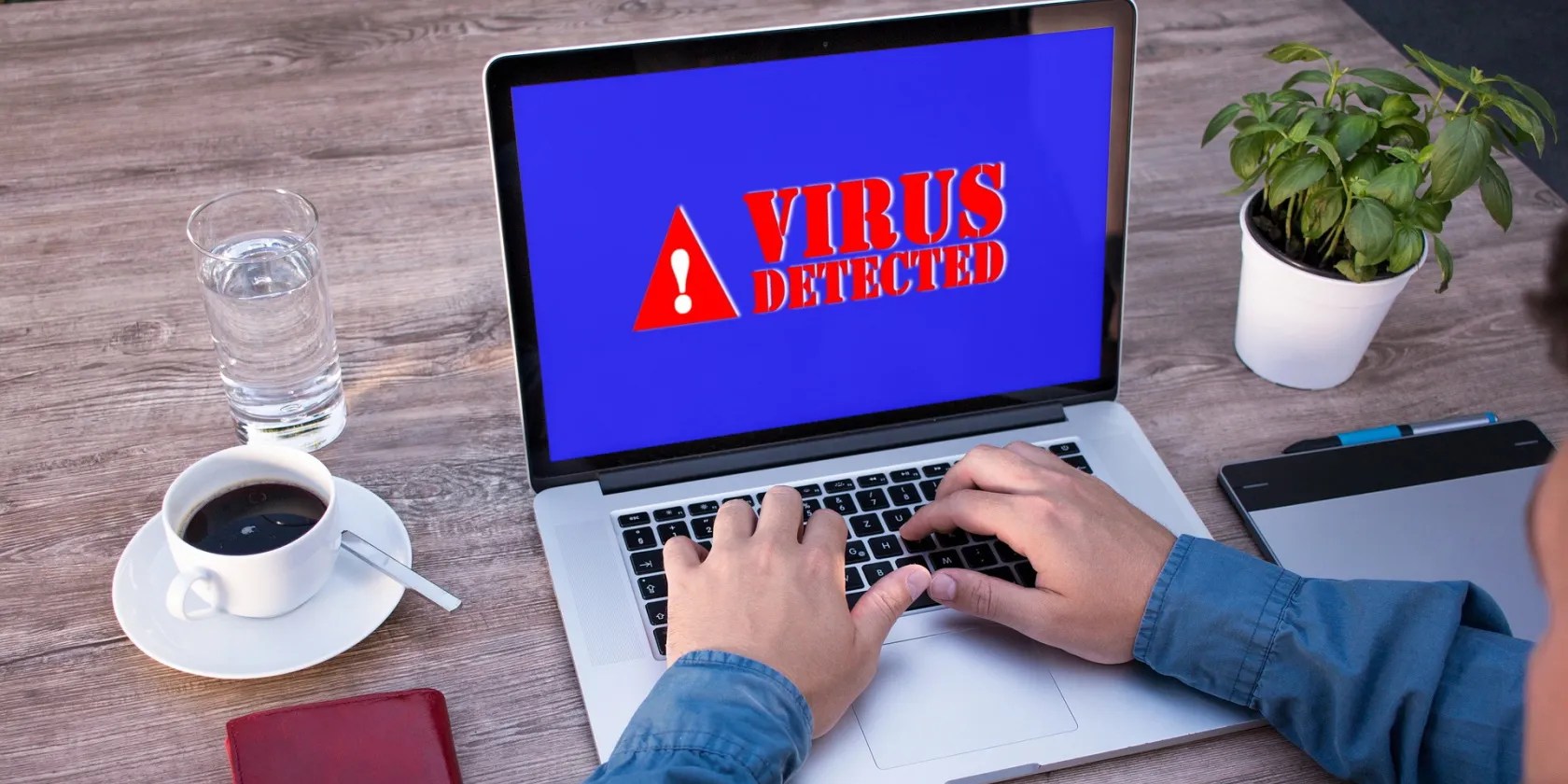 An infected computer