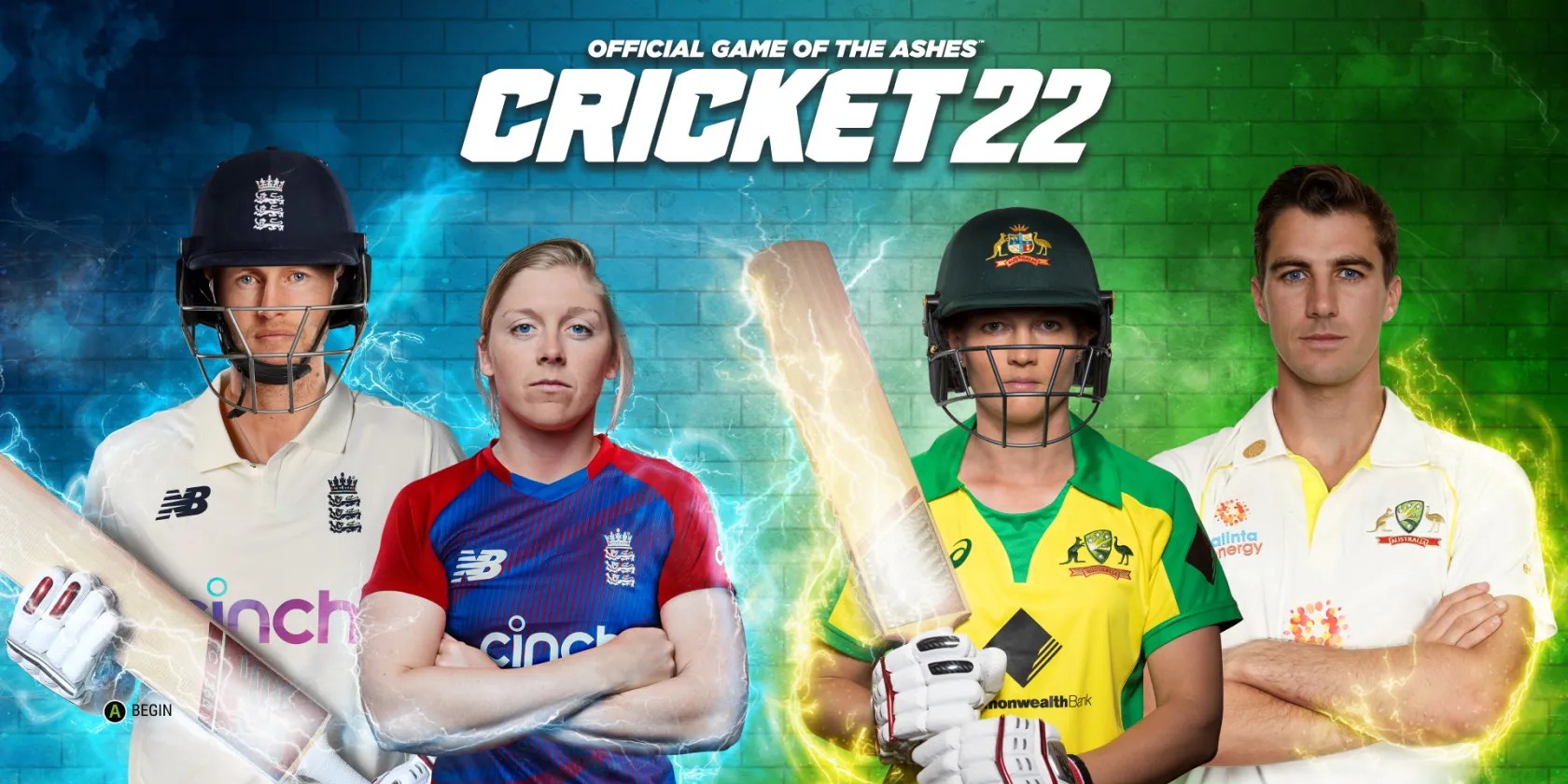 Cricket 22 starting screen