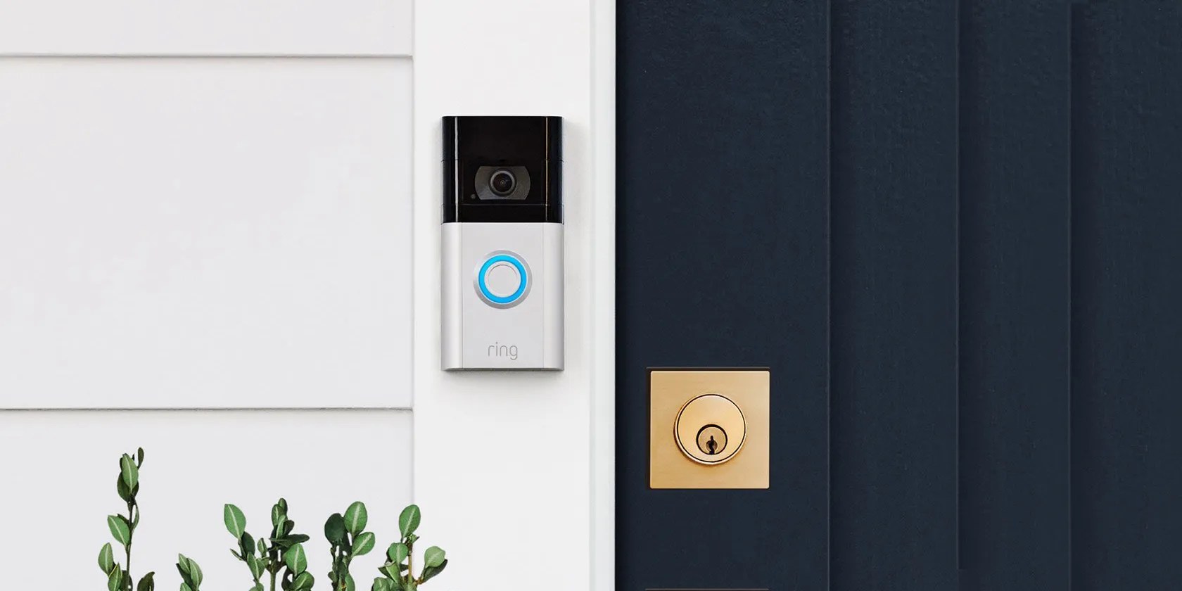 Ring Video Doorbell next to front door