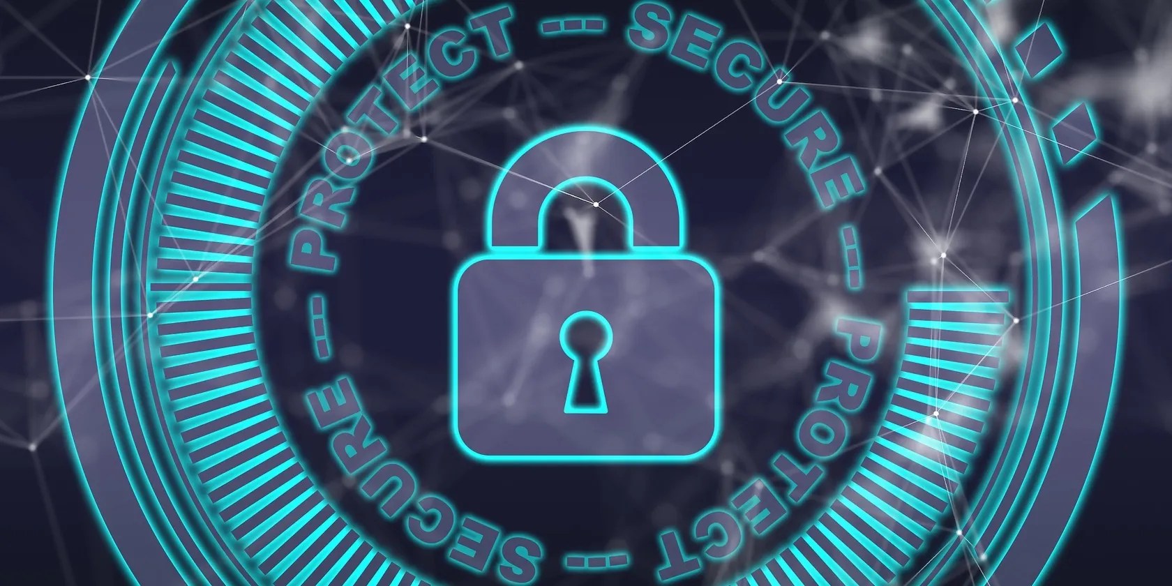 lock security posture on black background