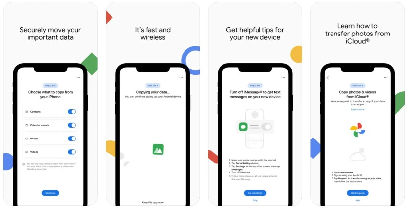 switch to android app screenshots