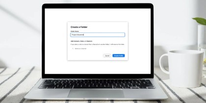 Creating a folder in Zoom Chat dialog box