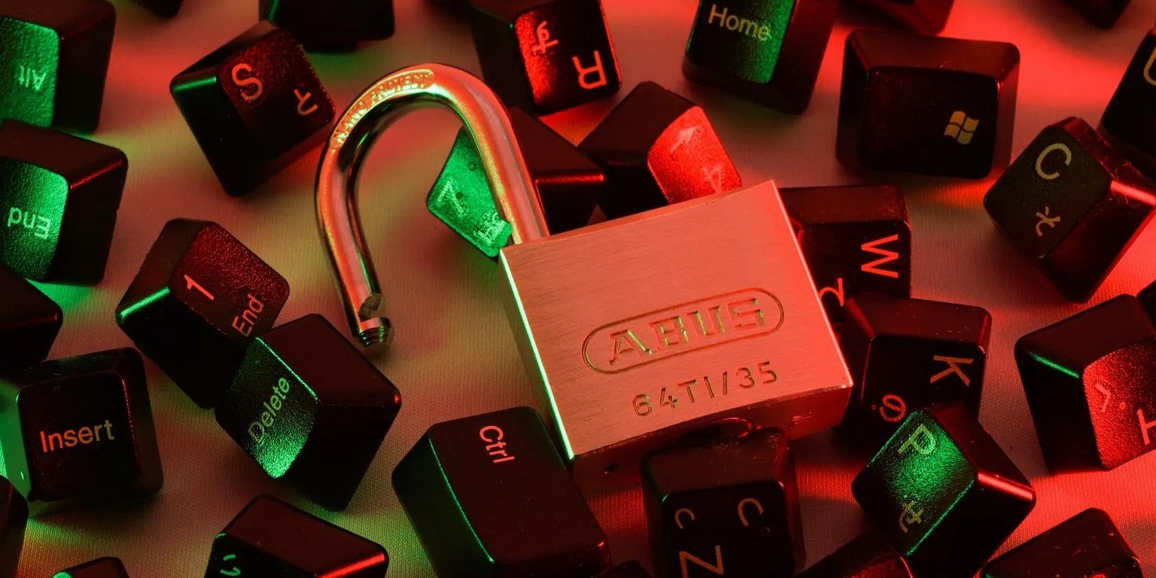 Image of a lock in front of keys