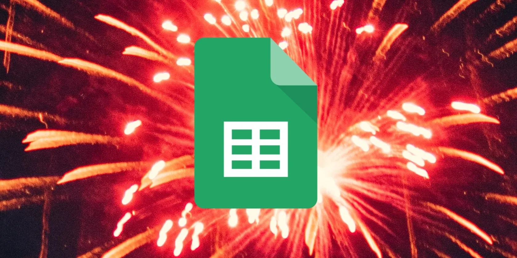 Google Logo Floating Over Fireworks