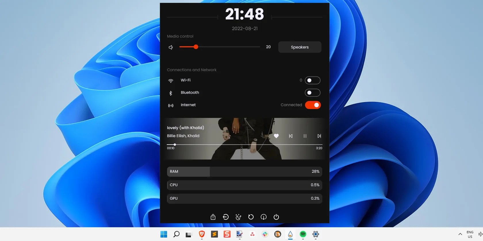 JaxCore Start Menu Module Preview