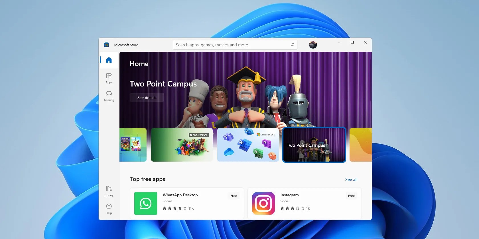 Windows Microsoft Store Home