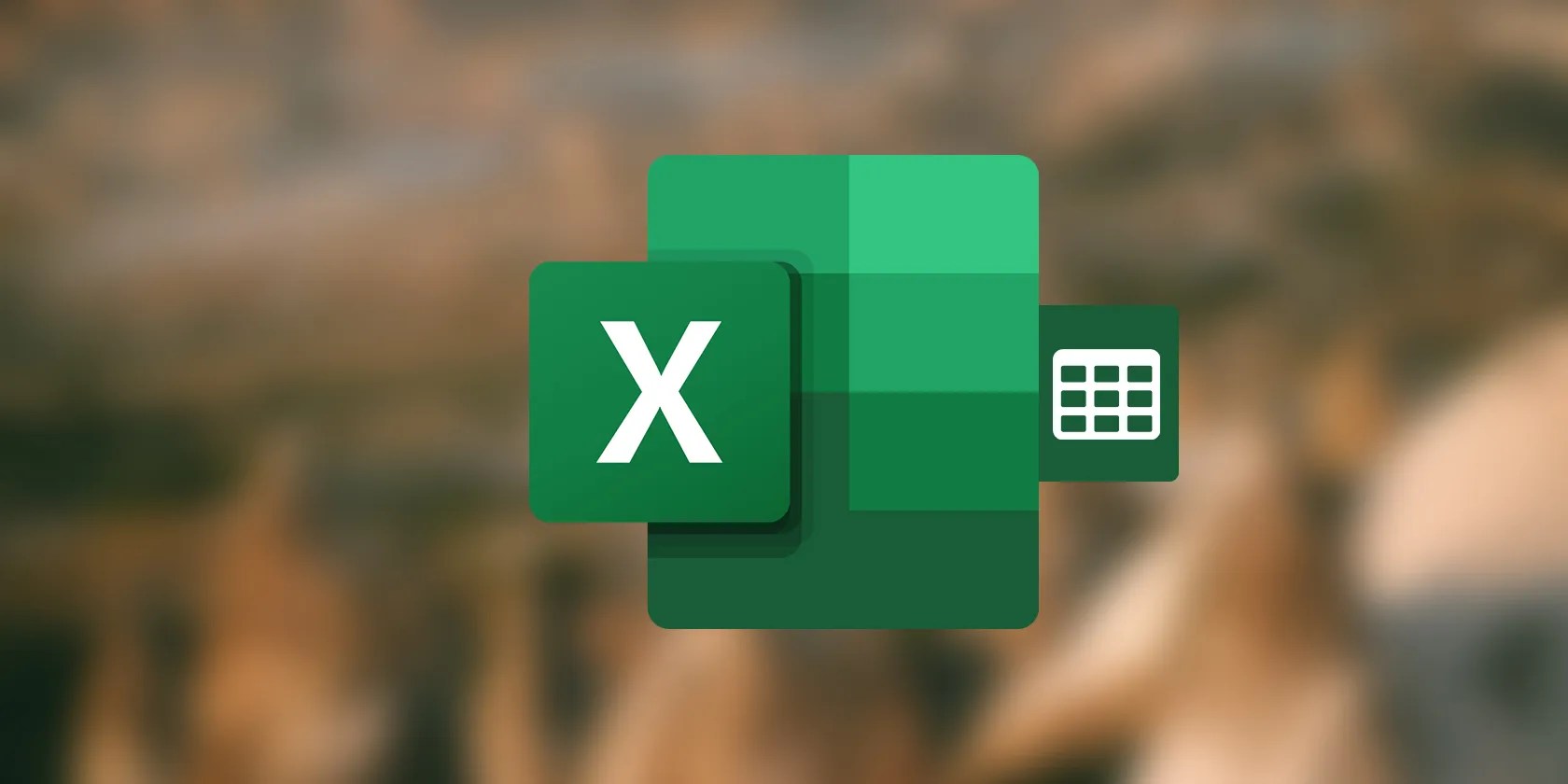 Microsoft Excel logo on a blurry background