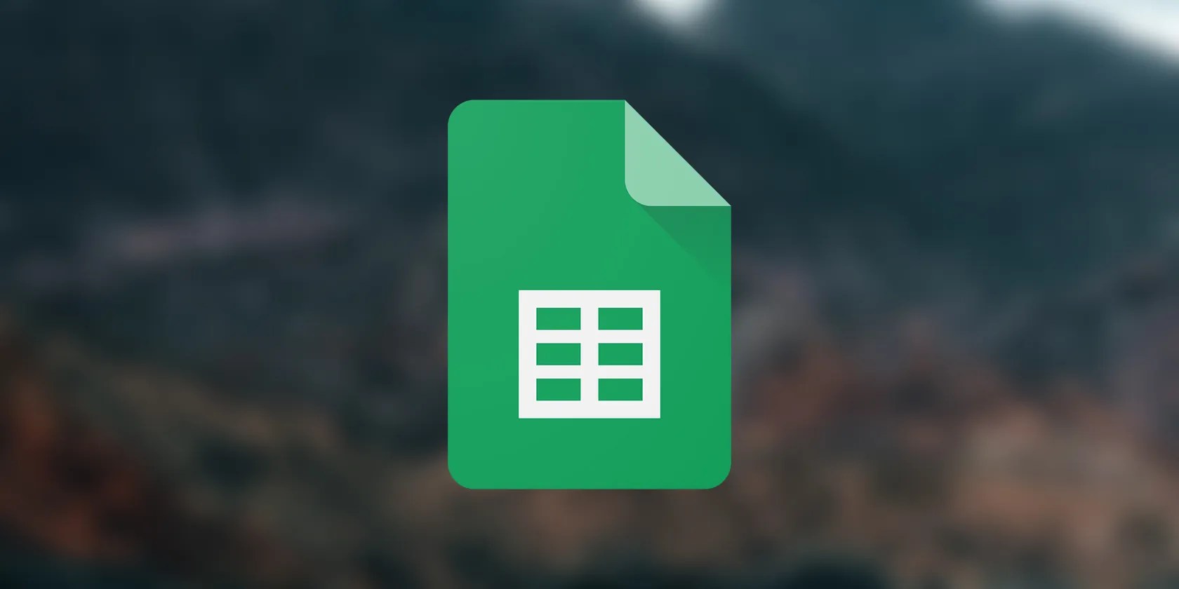 Google Sheets on a mountain background