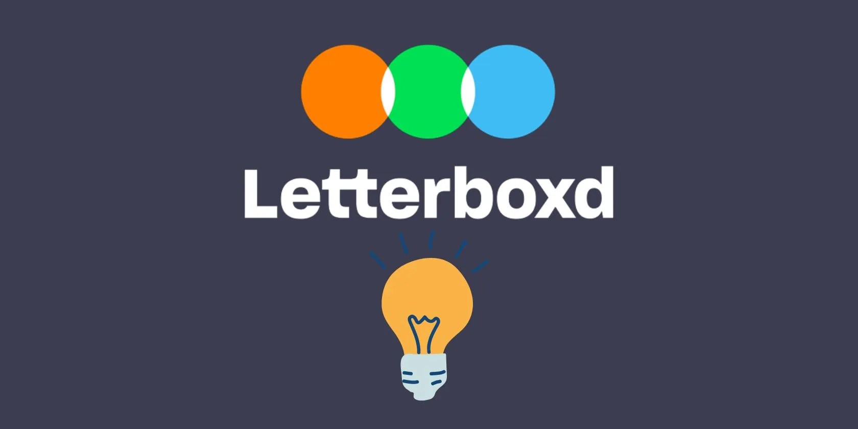The Letterboxd logo on a grey background with a cartoon lightbulb underneath it