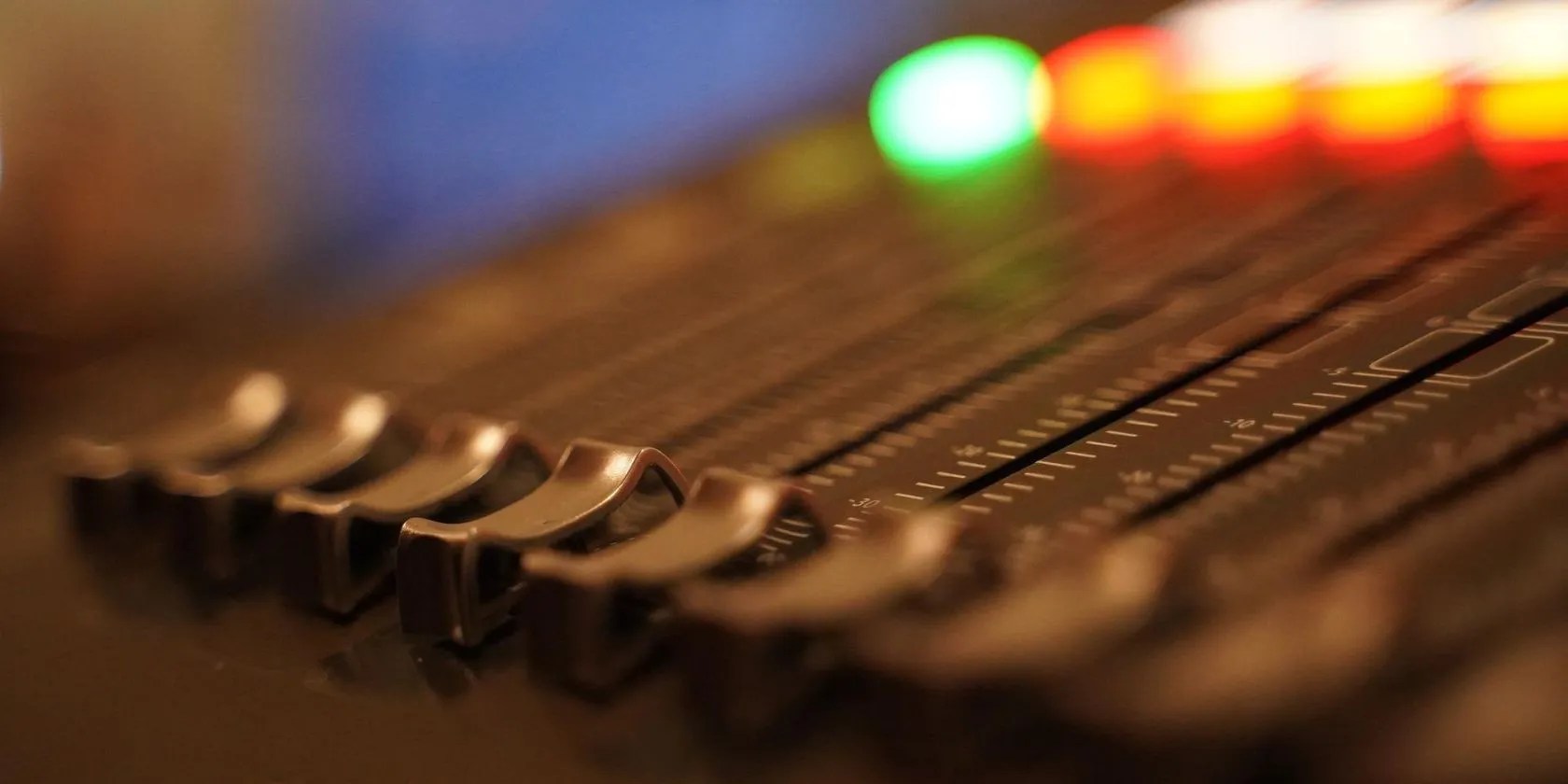 A mixer equalizer used for music production