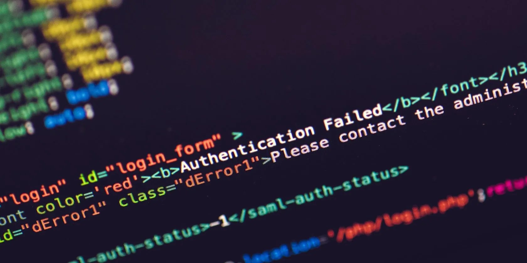 HTML login form authentication code