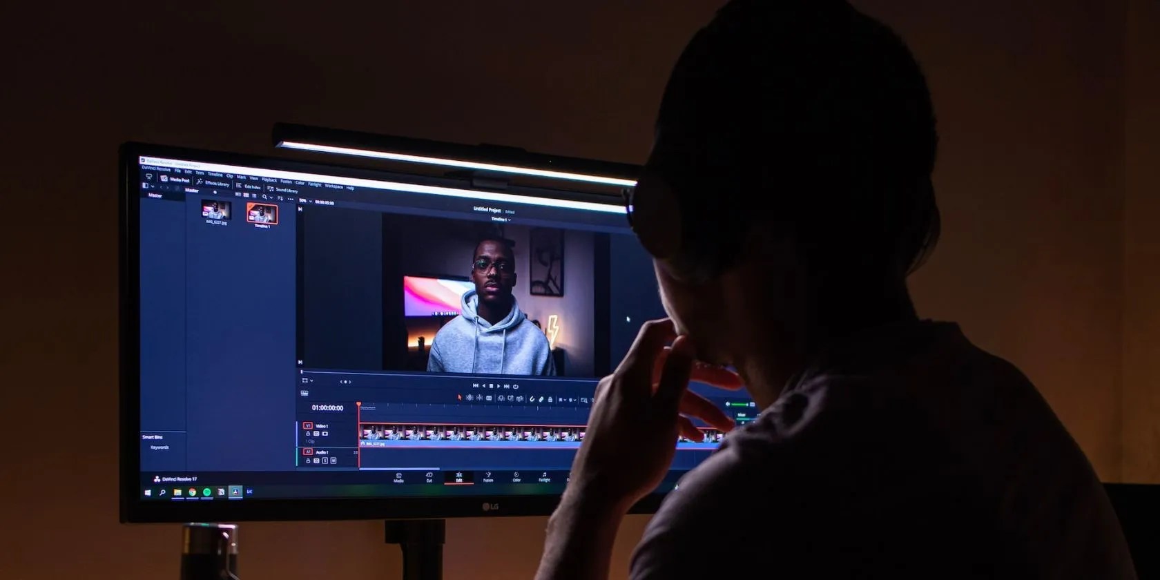 content creator video editing