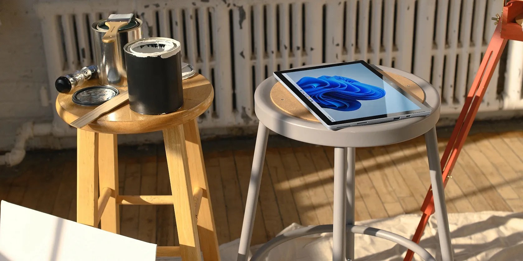 A Windows 11 surface tablet