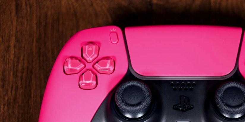 Close up of PS5 DualSense controller Create button