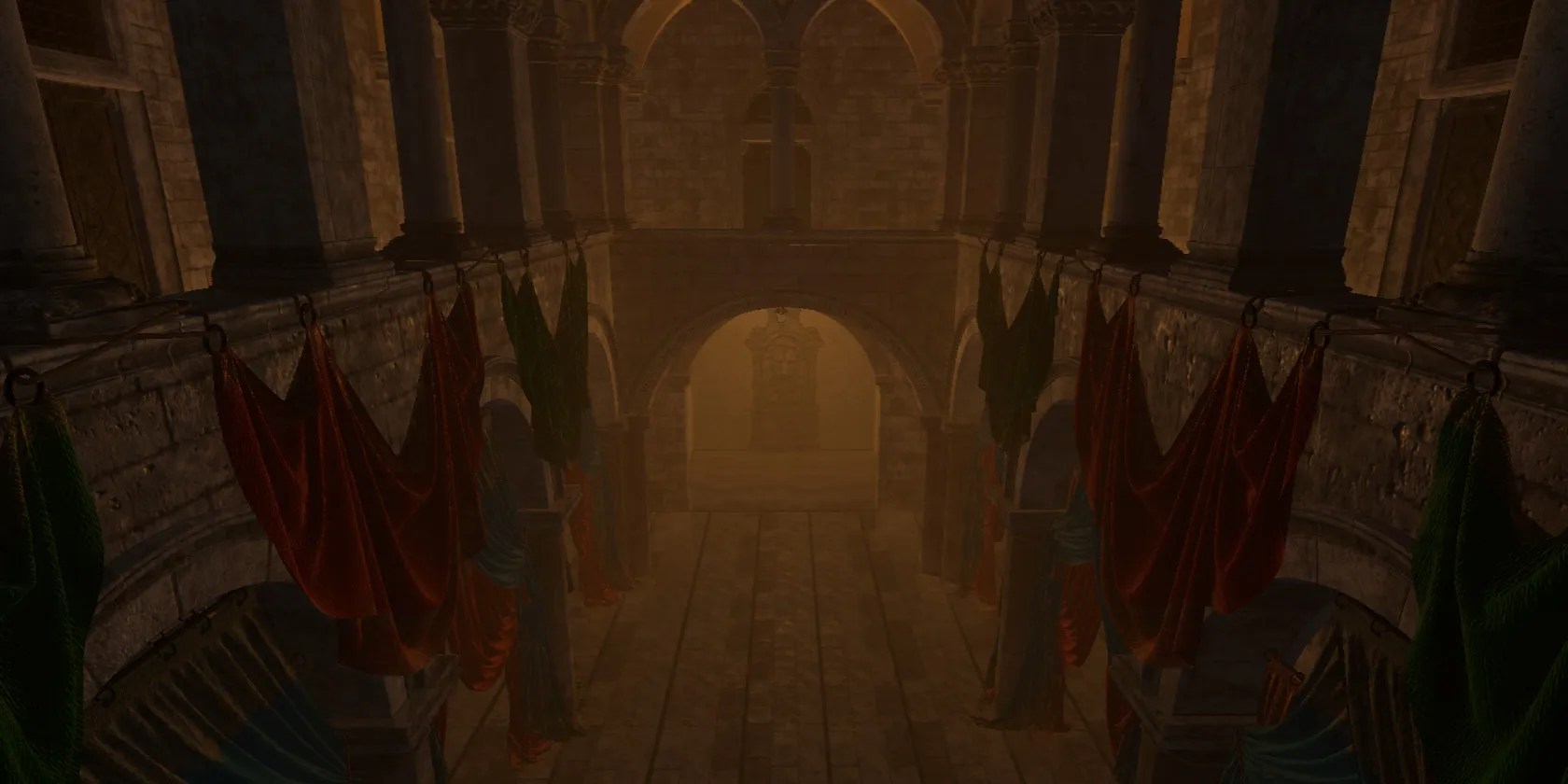 3D rendered image of Intel Sponza Castle using the new Godot 4.0 Beta Global Illumination System