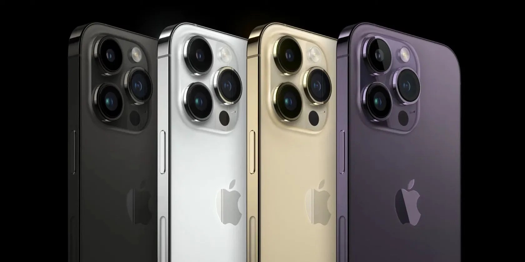 all iphone 14 pro and pro max colors: space black, silver, gold, deep purple