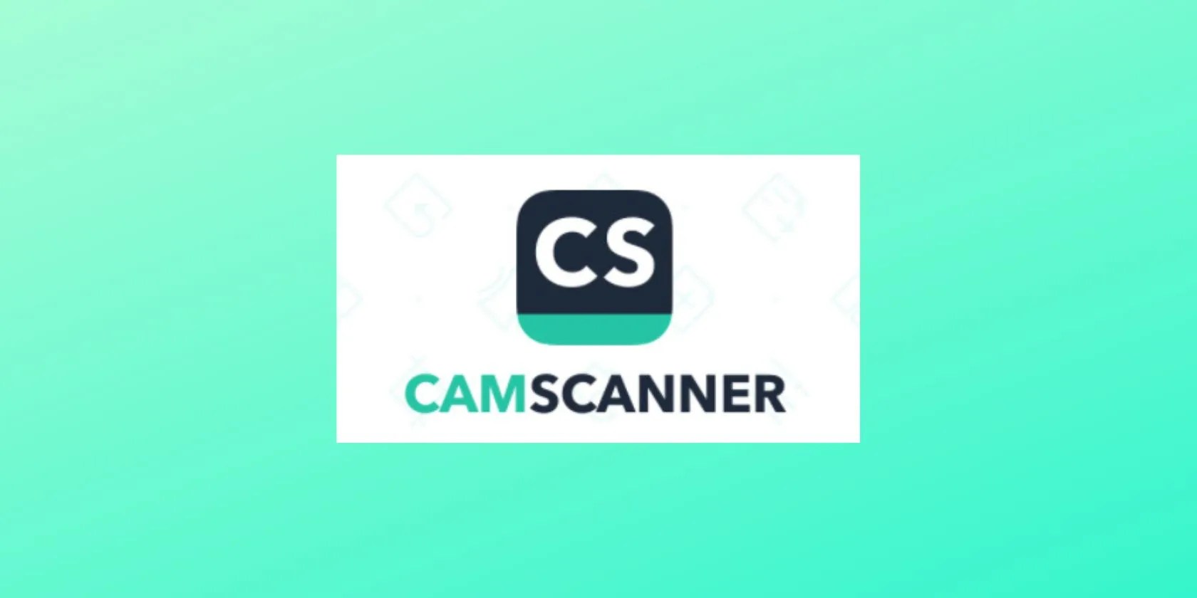 CamScanner logo seen on light green background