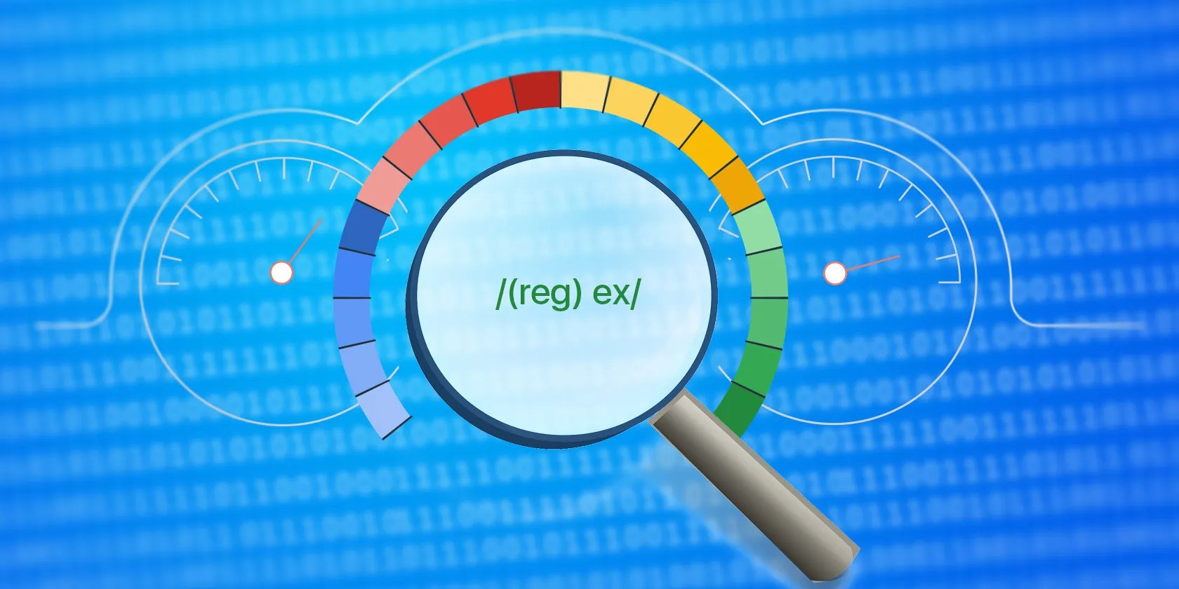 Magnifying glass with regex code