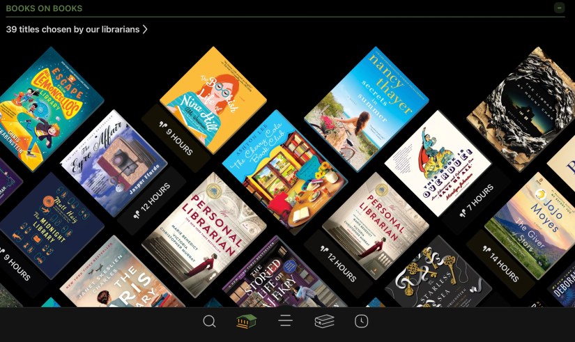 Libby Book Page with Librarian Recommendations