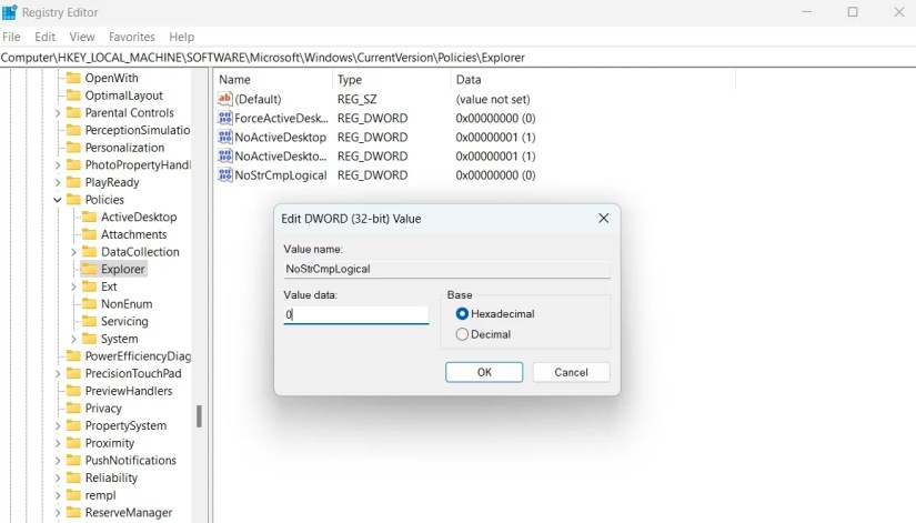 Modify Value Data in Registry