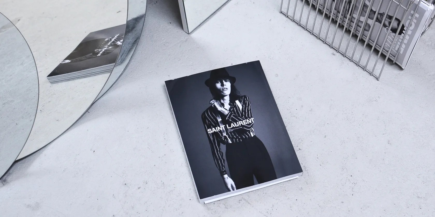 Magazine Cover on White Desk