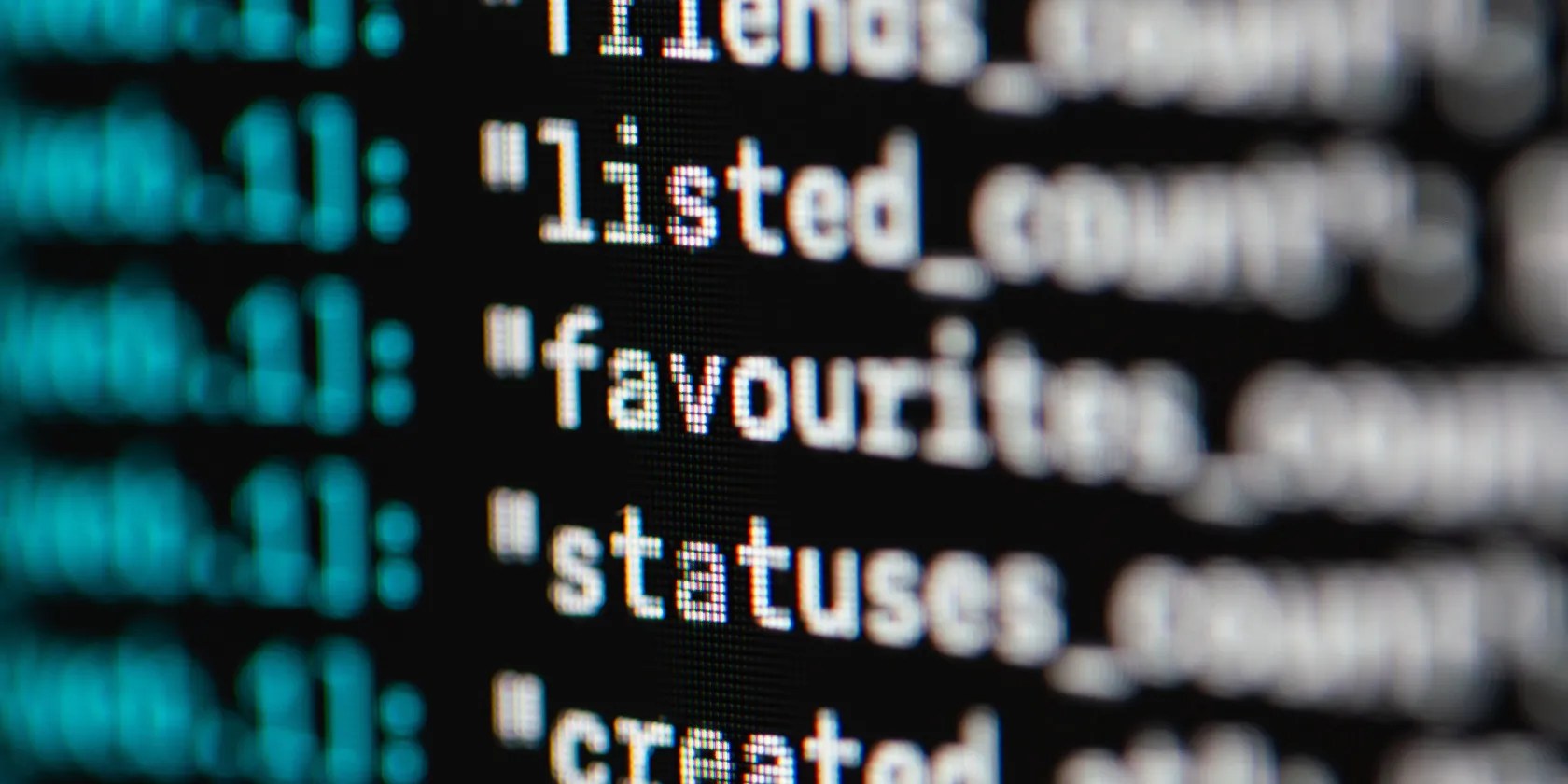 Close-up of computer code