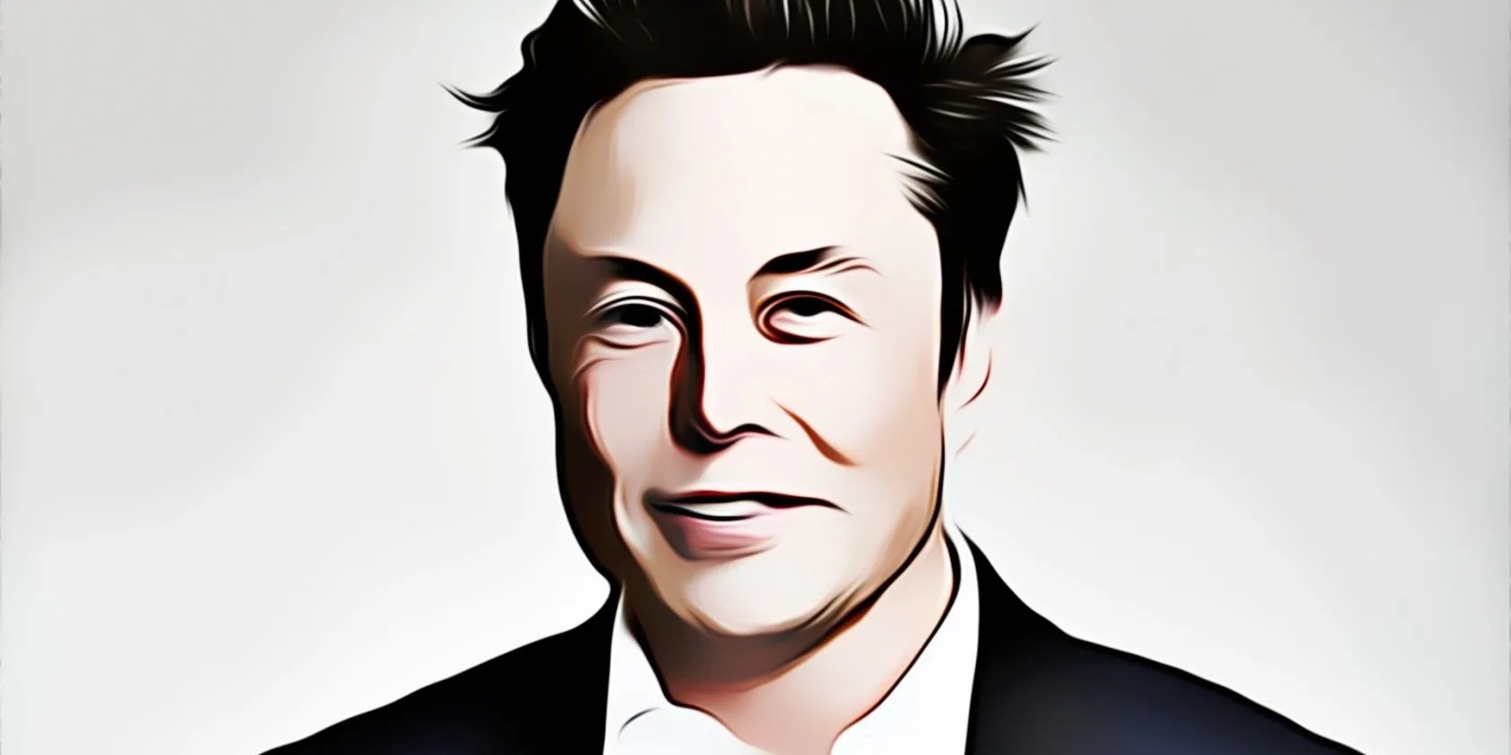 elon musk illustrated portrait