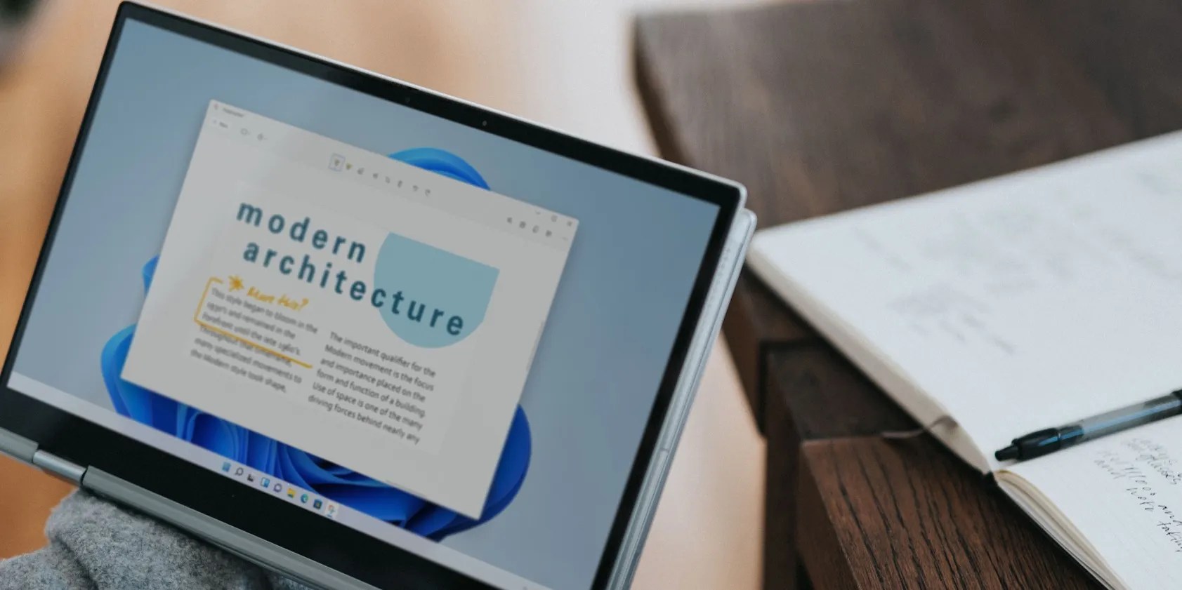 Stylized text in Windows 11 software