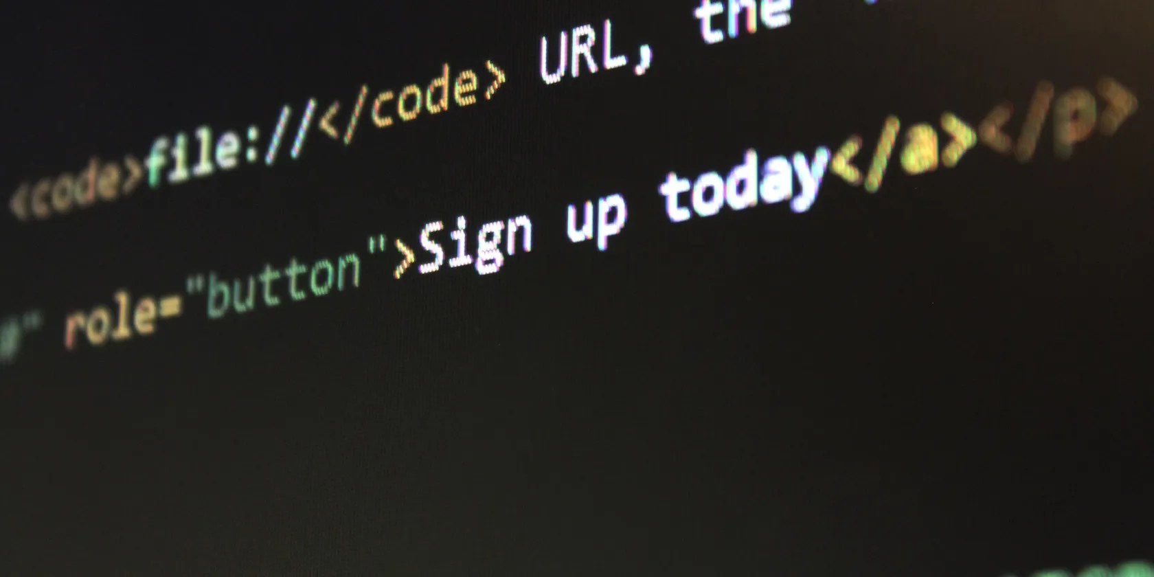 HTML including a mention of a URL