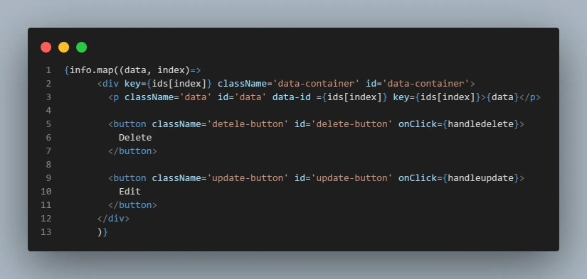 Data rendering in DOM