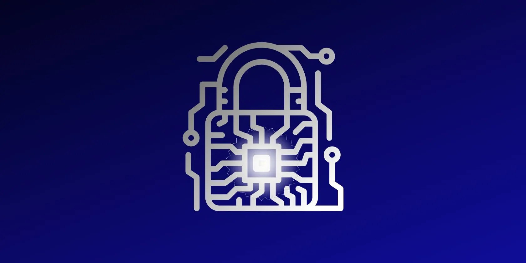 Padlock graphic illustration seen on dark blue background