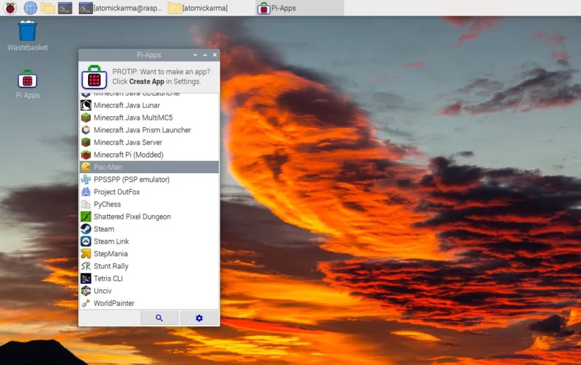 Pi Apps default skin