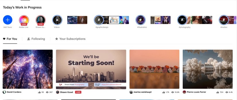 Behance Live Streaming Screenshot