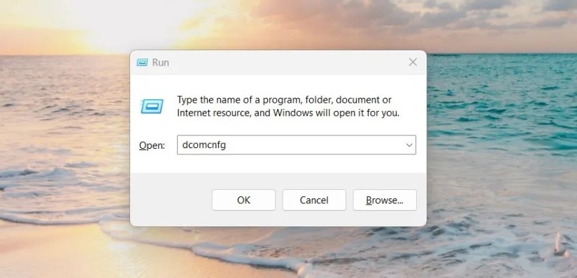 Open Components Services Using Run Command