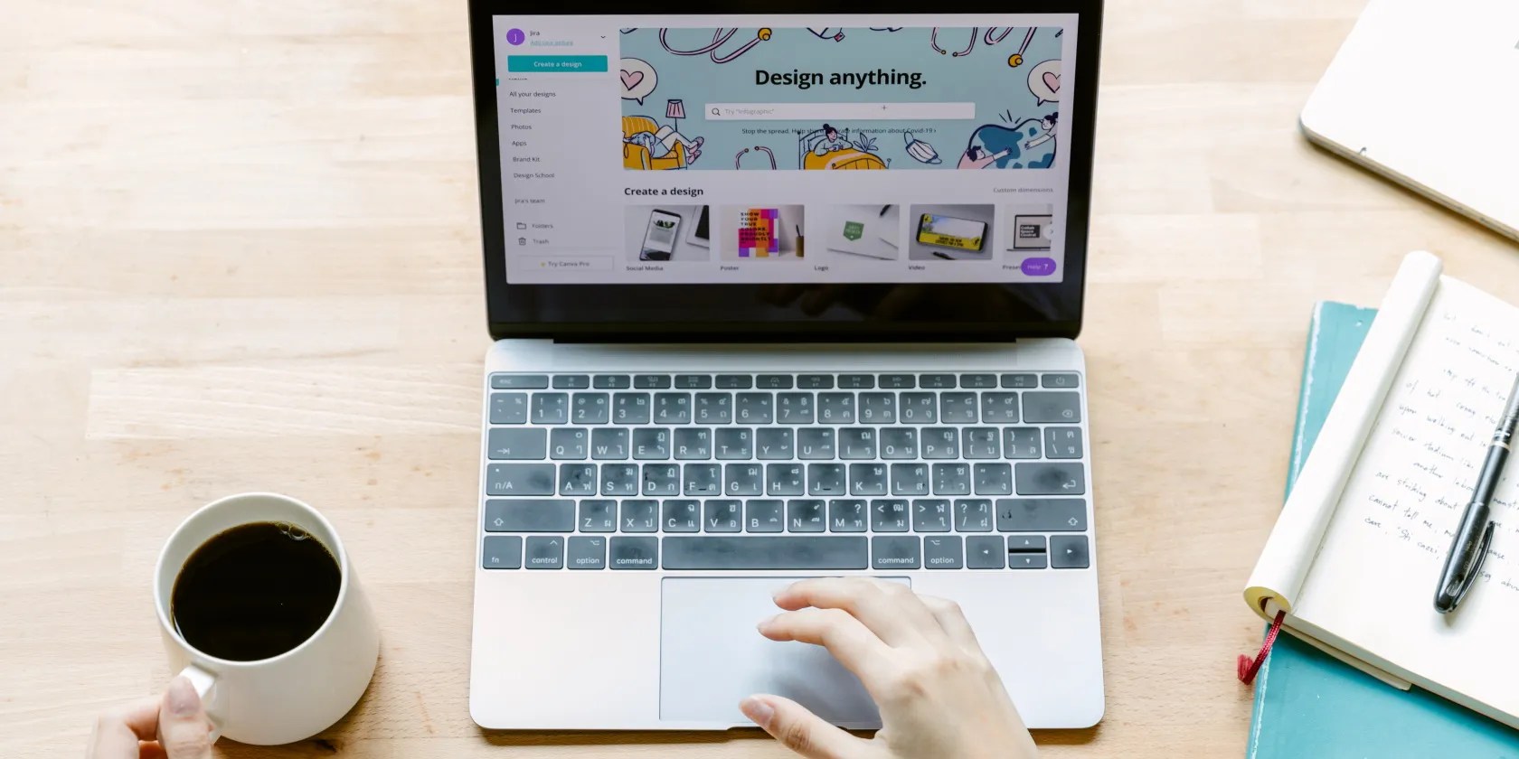 Person using a computer