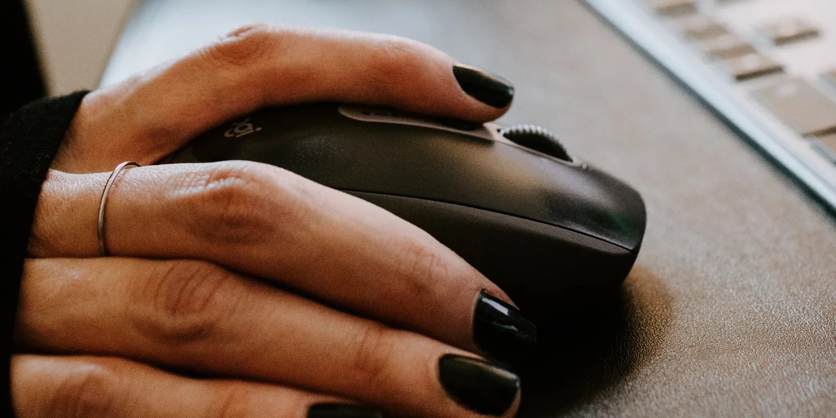 Person using a mouse