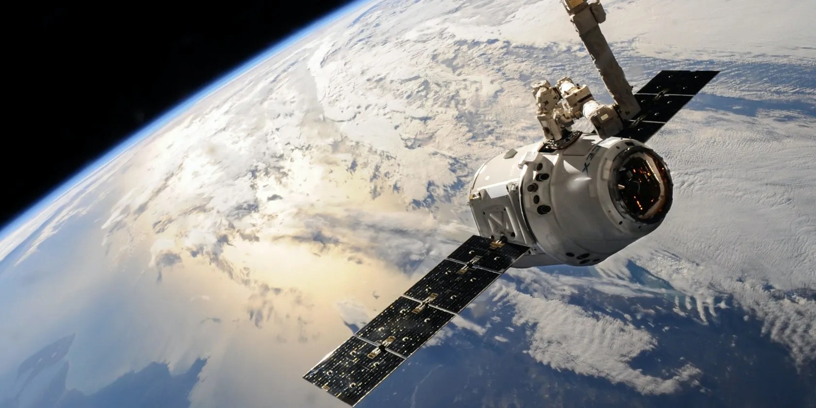 SpaceX satellite over Earth