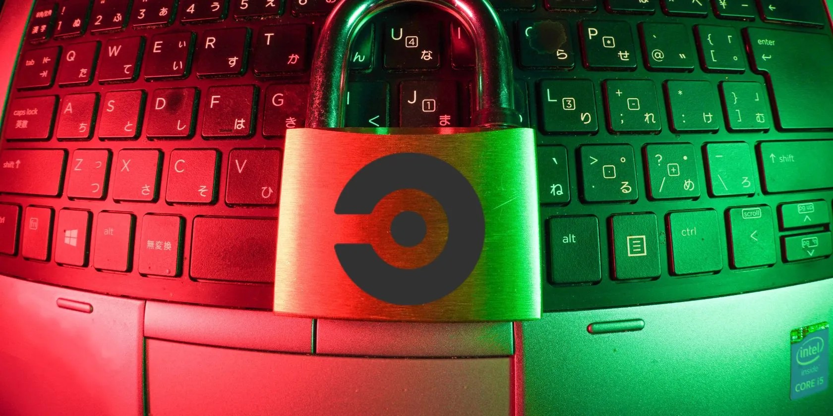 circleci logo on padlock laid on laptop keyboard