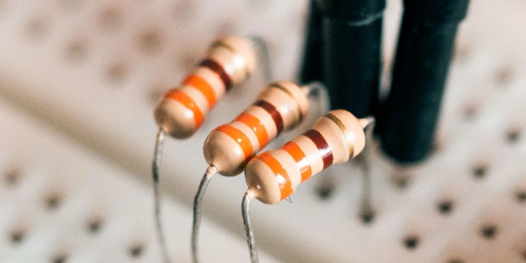 resistors in a breadboard