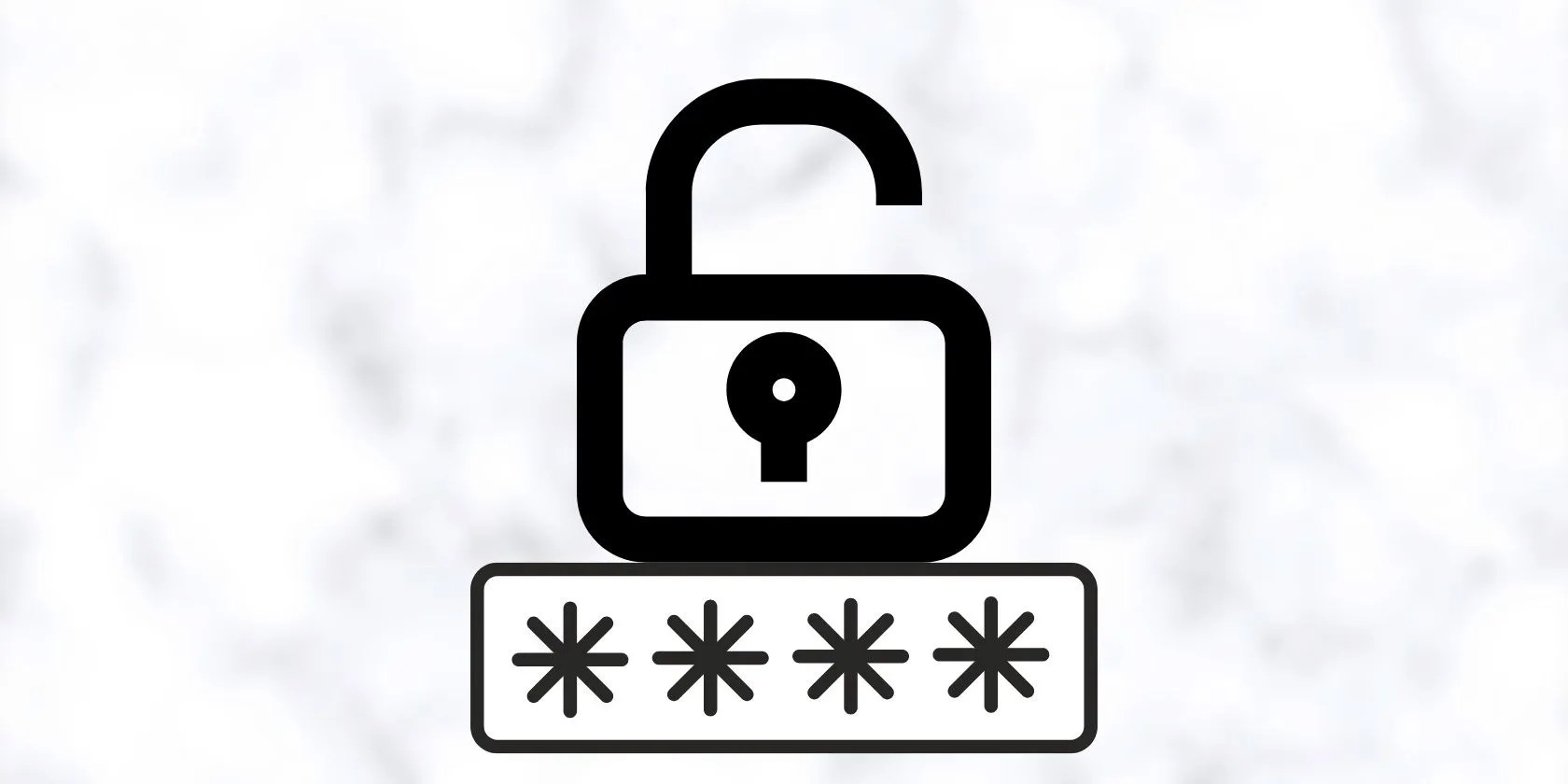 Padlock with asterisks on white background