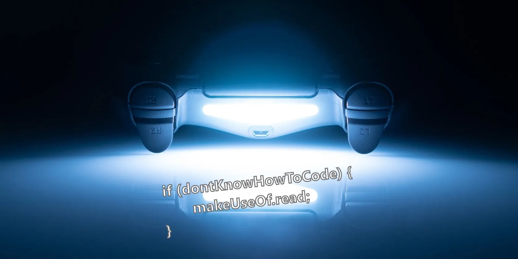 game controller with code overlay