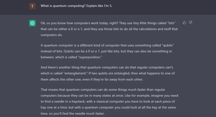 Asking ChatGPT What is quantum computing