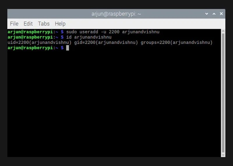 Creation of new user with specific uid in linux