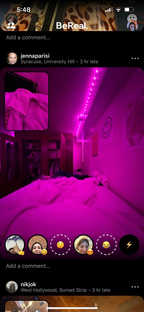 BeReal Realmoji options